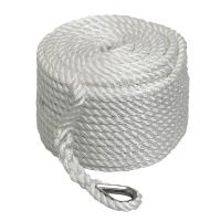 Трёх прядный якорный трос 12мм*45м белый STALW02 от прозводителя SANTONG ROPE