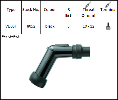 VB05F Колпачок свечи зажигания 8032 от прозводителя NGK