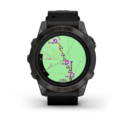 GARMIN EPIX Pro G2  47mm-Sapphire Carbon Grey DLC Titanium with Black Leather Band (plus black silicone band) 010-02803-30 010-02803-30 от прозводителя Garmin