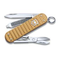 Нож-брелок Victorinox Classic SD Precious Alox, 58 мм, 5 функций, "Brass Gold" (подар. упаковка) 0.6221.408G от прозводителя Victorinox