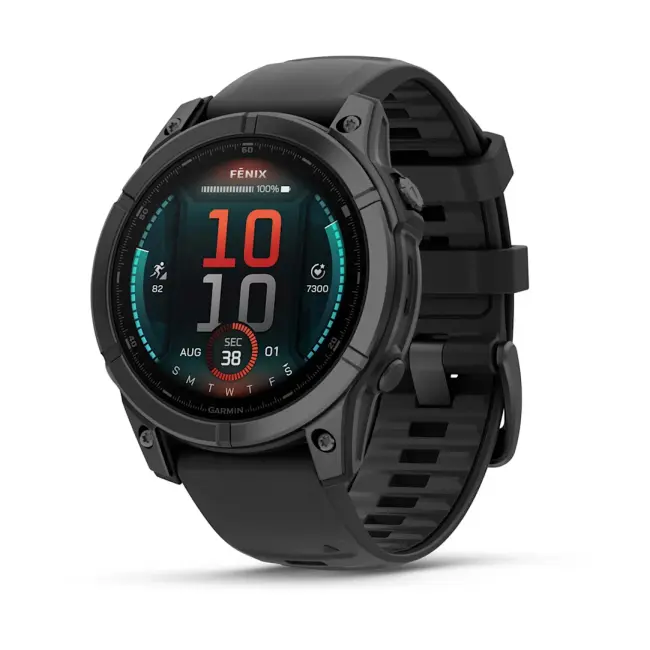 Garmin Fenix ​​​​E — 47 мм — серо-серый с черным силиконовым ремешком 010-03025-01 от прозводителя Garmin