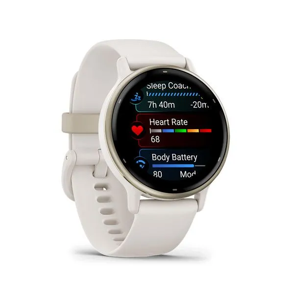 GARMIN VIVOACTIVE 5 Cream gold aluminium bezel/ ivory 010-02862-5B 010-02862-5B от прозводителя Garmin