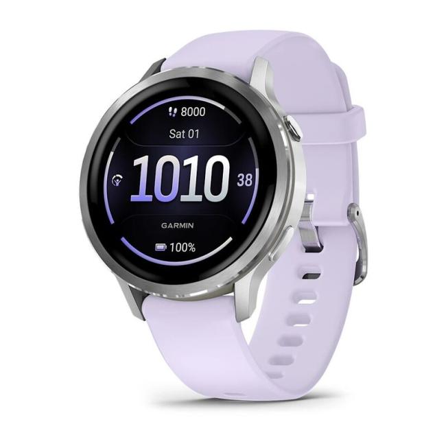 GARMIN VENU 4 – 41 mm Silver with Periwinkle Silicone Band 010-03013-01 010-03013-01 от прозводителя Garmin