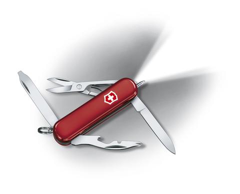 Нож-брелок Victorinox Classic Midnite Manager, 58 мм, 10 функций, красный 0.6366 от прозводителя Victorinox