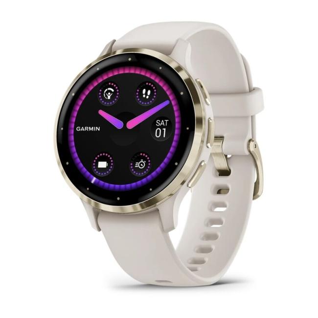 GARMIN VENU 3S Soft gold stainless steel bezel with ivory case and silicone band 010-02785-54 010-02785-54 от прозводителя Garmin