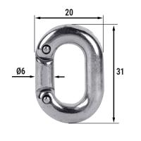 Звено ремонтное для цепи  6мм, нерж. сталь AISI316 1705-0106 от прозводителя CIM