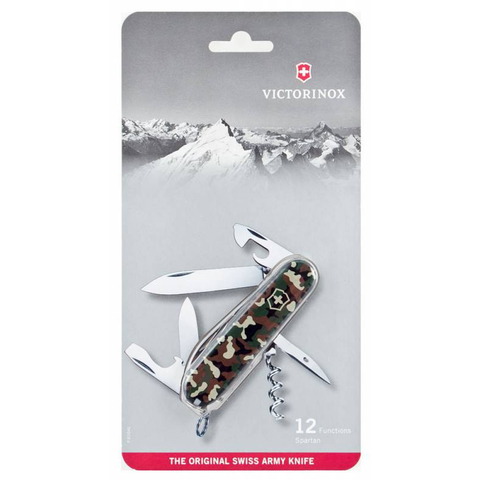 Нож Victorinox Spartan, 91 мм, 12 функций, камуфляж, блистер 1.3603.94B1 от прозводителя Victorinox