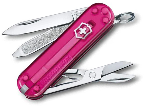 Нож Victorinox Classic Nail Clip 580, 65 мм, 8 функций, полупрозрачный розовый 0.6463.T5 от прозводителя Victorinox