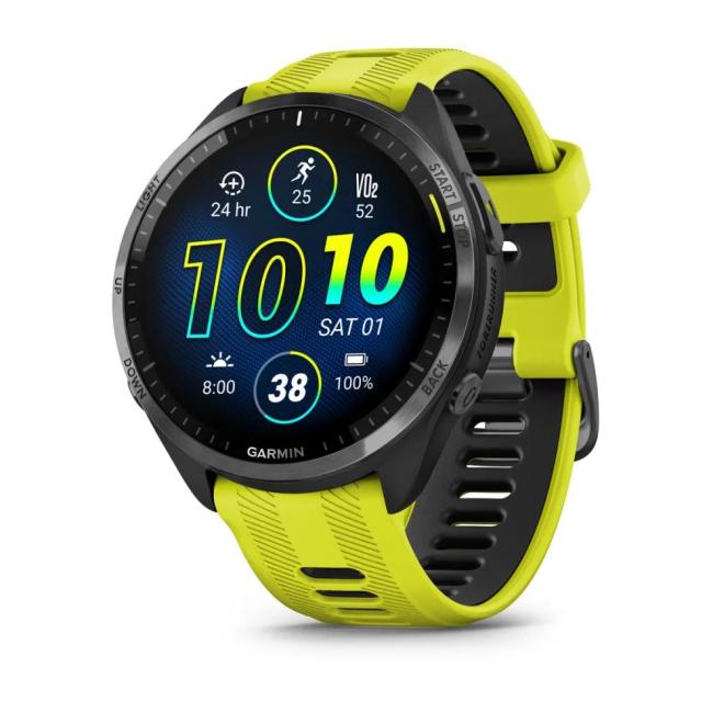 Garmin Forerunner 965 черные, темно-серый DLC титановый безель, с желто-черным ремешком 010-02809-12 от прозводителя Garmin