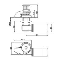 Лебедка якорная "SMART" без барабана, 500Вт, 12В, цепь 6мм SM_0512_06L от прозводителя Italwinch