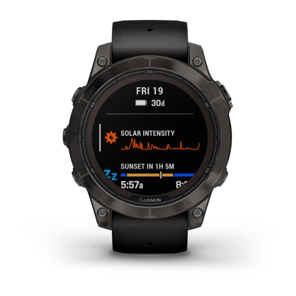 Garmin Fenix 7 Pro Sapphire Solar титановый угольно-серый DLC с черным ремешком 010-02777-11 от прозводителя Garmin