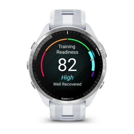 Garmin Forerunner 965 - | Titanium Bezel with Whitestone Case and Whitestone/Powder Grey Silicone Band
