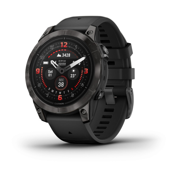Garmin epix Pro (Gen 2) Sapphire Edition 47 мм, титановый, угольно-серый DLC, черный ремешок 010-02803-11 от прозводителя Garmin