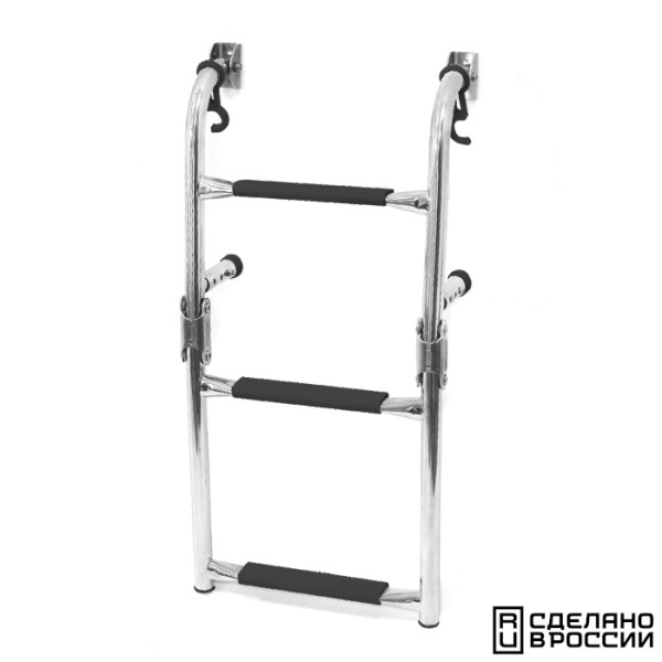 Трап складной с вертикальным креплением, 3 черных ступени (ширина 270 мм.) 040172BT от прозводителя Техномарин Трап складной с вертикальным креплением, 3 черных ступени (ширина 270 мм.) 040172BT от прозводителя Техномарин