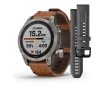 Garmin Fenix 7 - 47 мм SOLAR | SAPPHIRE | Titanium with Chestnut Leather Band
