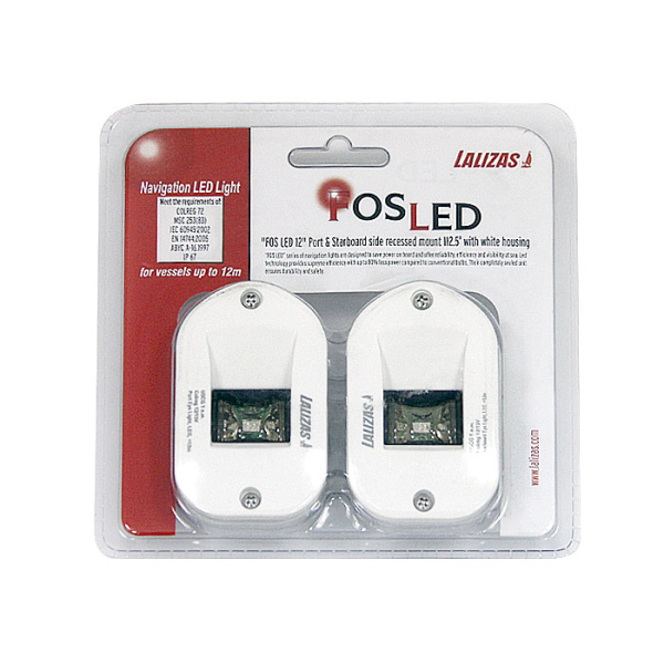 Огни бортовые врезные 92х32 мм, белый корпус 71316 от прозводителя Lalizas