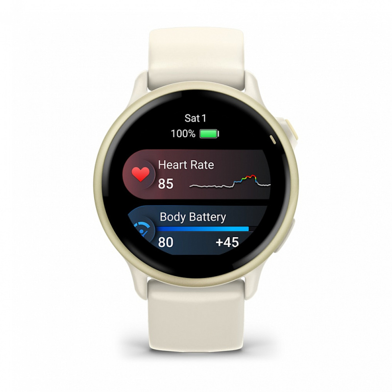 Garmin Vivoactive 6 | Lunar Gold with Bone Band
