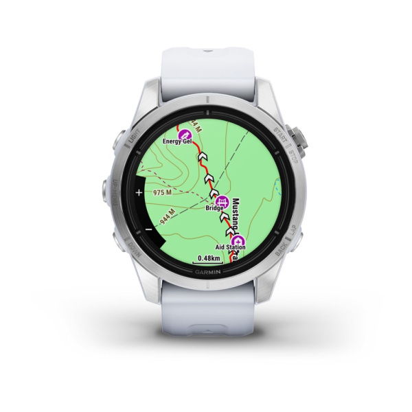 Garmin epix Pro (Gen 2) Standard Edition 42 мм, серебристый корпус, белый ремешок 010-02802-01 от прозводителя Garmin