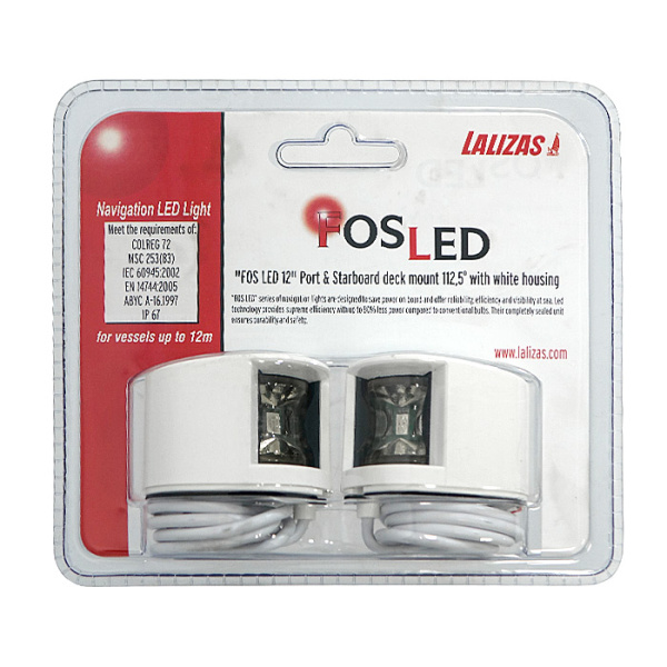 Огни бортовые светодиодные 38х55 мм, белый корпус 71318 от прозводителя Lalizas