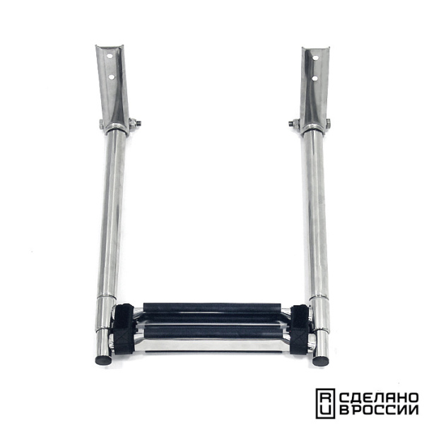 Трап телескопический складной, 2 черных ступени (ширина 305 мм.) AISI 316 041101BT от прозводителя Техномарин