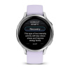 Garmin Venu 4 - 41 мм | Silver with Periwinkle Silicone Band