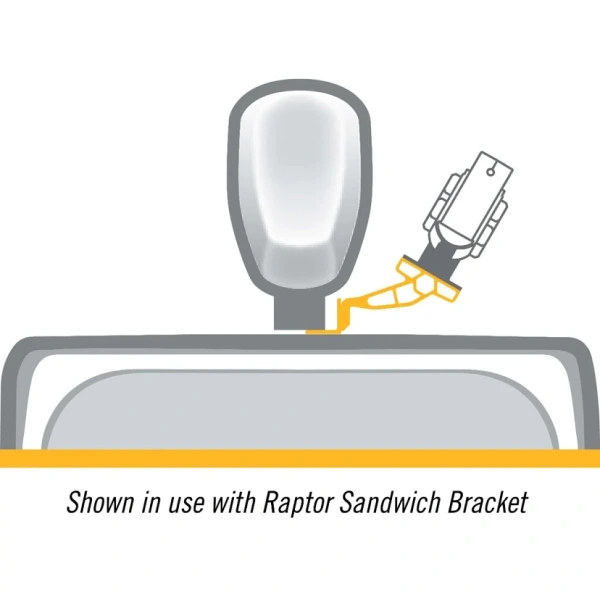 Raptor Jack Plate Adapter Bracket - Port, 2" Setback, 6" Rise, Black 1810363 от прозводителя Minn Kota
