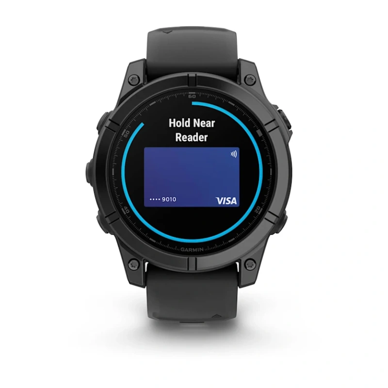 Garmin Fenix E - 47 мм AMOLED | Slate grey steel with Black silicone band
