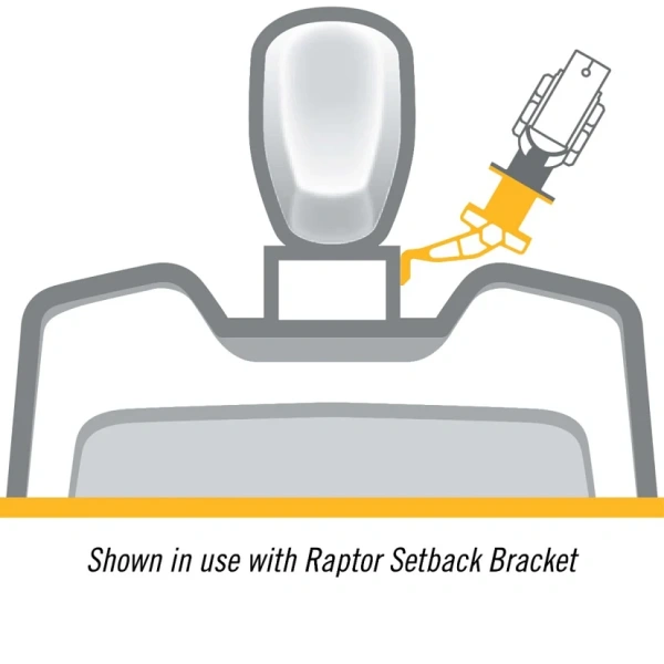 Raptor Jack Plate Adapter Bracket - Port, 2" Setback, 6" Rise, White 1810368 от прозводителя Minn Kota
