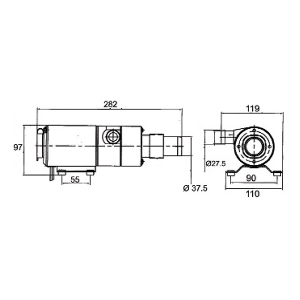 Насос мацераторный 24В 700GPH 06205_24 от прозводителя TMC