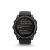 Garmin Fenix 8 - 51 мм SOLAR | SAPPHIRE | Carbon grey DLC titanium with Black/pebble grey silicone band