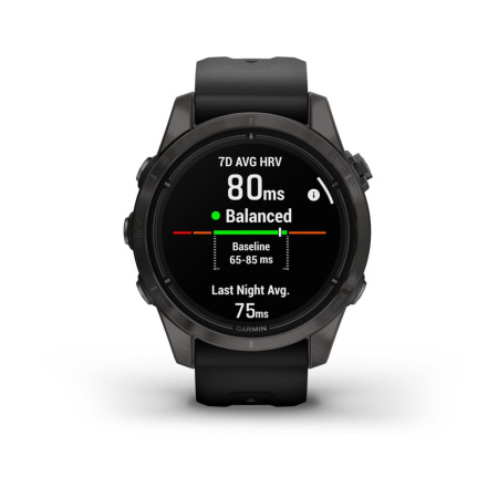 Garmin Epix Pro (Gen 2) - 42 мм PRO | SAPPHIRE | Carbon Grey DLC Titanium with Black Band