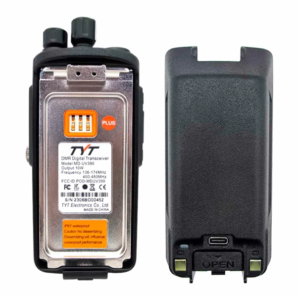 Радиостанция цифровая TYT MD-UV390 10W DMR AES256 3600mah MD-UV390 от прозводителя TYT