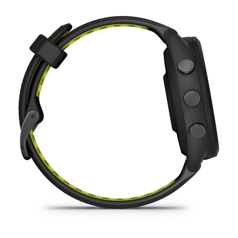 Garmin Forerunner 265s - 42 мм | Black Bezel and Case with Black/Amp Yellow Silicone Band