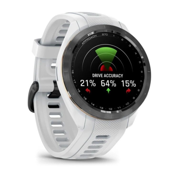 GARMIN APPROACH S70 42 MM - BLACK WITH WHITE SILICONE BAND 010-02746-10 010-02746-10 от прозводителя Garmin