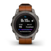 Garmin Fenix 7 Pro - 47 мм SOLAR | SAPPHIRE | Titanium with Chestnut Leather Band