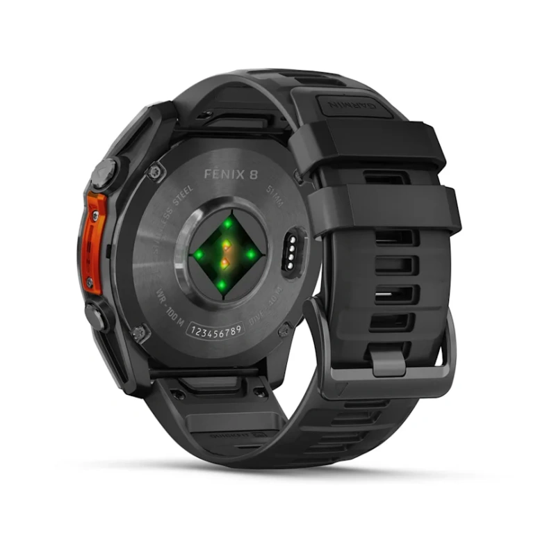Garmin Fenix 8 - 51 мм AMOLED | Slate grey with Black silicone band