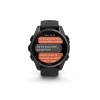Garmin Fenix 8 - 43 мм AMOLED | Sapphire | Carbon grey DLC titanium with Black/pebble grey silicone band