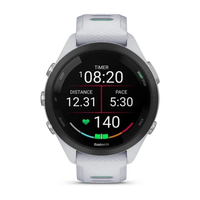 Garmin Forerunner 265s - 42 мм | Black Bezel with Whitestone Case and Whitestone/Neo Tropic Silicone Band