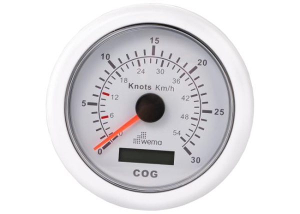 WEMA GPS Speedometer / white / 30 knots 21352125 от прозводителя WEMA
