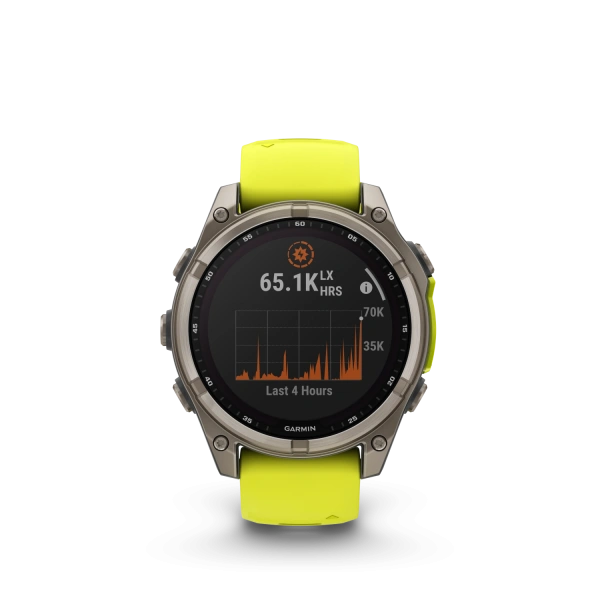 Garmin Fenix ​​8 – 47 мм – сапфировый титановый корпус Solar с ремешком Amp Yellow/Graphite 010-02906-21 от прозводителя Garmin