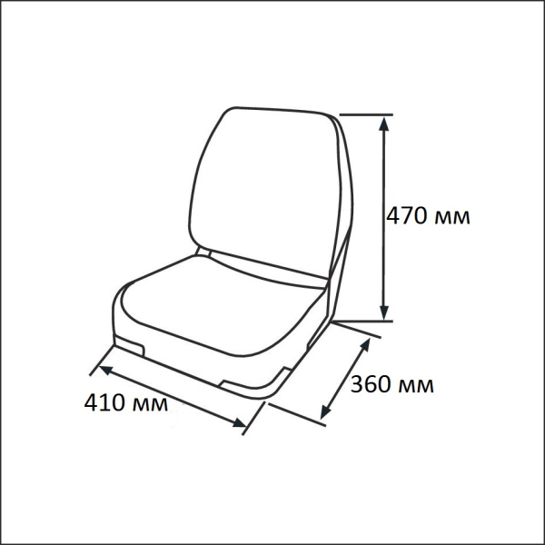 Сиденье мягкое складное Economy Low Back Seat, серое 75103G от прозводителя Newstarmarine