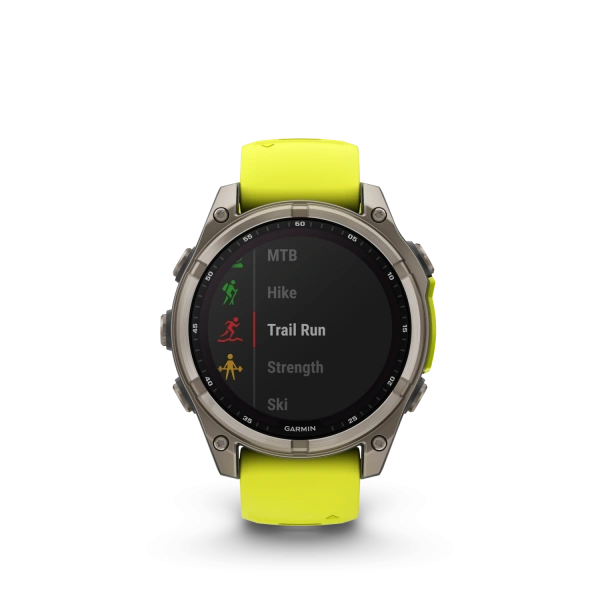 Garmin Fenix ​​8 – 47 мм – сапфировый титановый корпус Solar с ремешком Amp Yellow/Graphite 010-02906-21 от прозводителя Garmin
