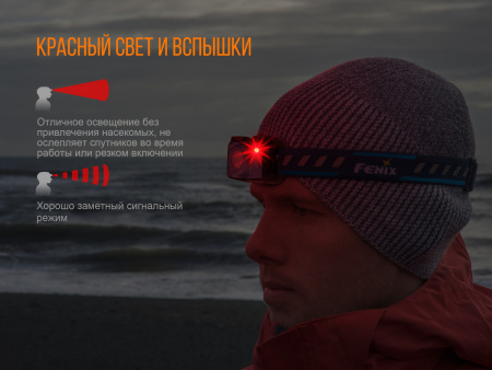 Фонарь Fenix налобный HL32Rb голубой 600 люмен HL32Rb от прозводителя Fenix