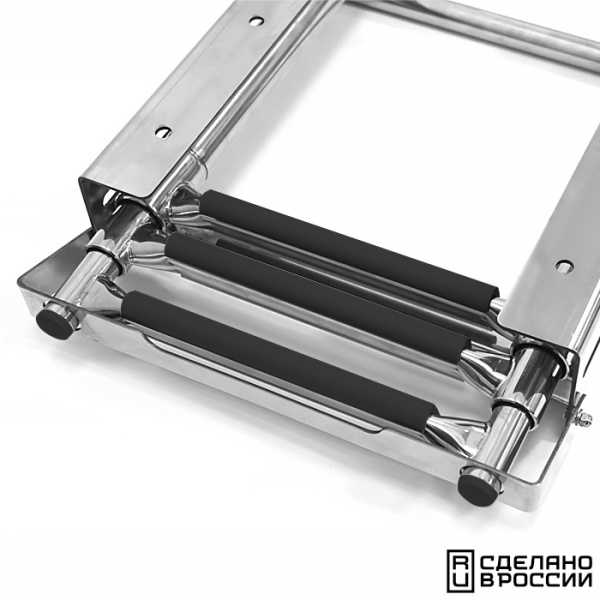 Трап телескопический выдвижной с фиксирующим механизмом, 3 черных ступени (ширина 291 мм.) 040140BT от прозводителя Техномарин