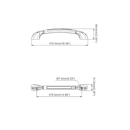 Ручка-поручень SEAFLO 472 мм SFDK1-03 от прозводителя SeaFlo