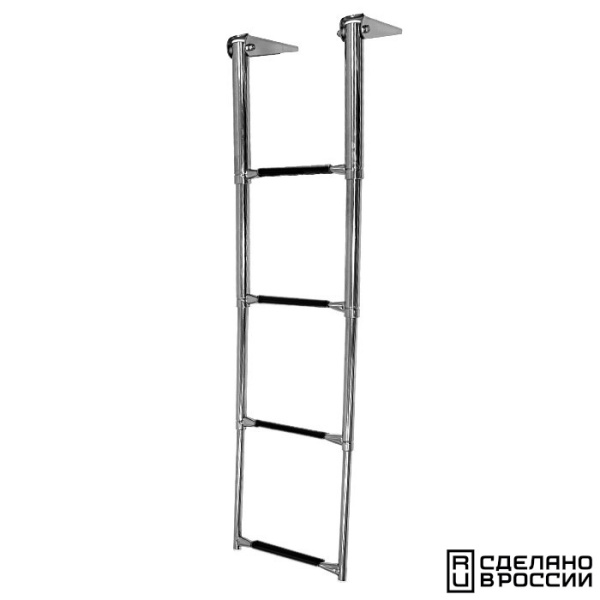 Трап телескопический складной, 4 черных ступени (ширина 320 мм.) 040103BT от прозводителя Техномарин